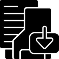 Upload Folder Solid Black Icon vector