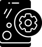 Setting Solid Black Icon vector