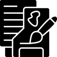 Design Folder Solid Black Icon vector