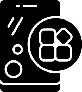 aplicaciones sólido negro icono vector