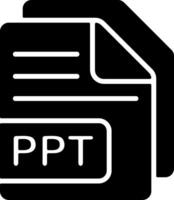 Presentation file Solid Black Icon vector