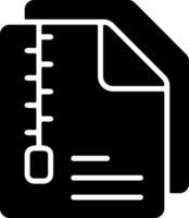 Long-term stored or older version of file Black Icon vector