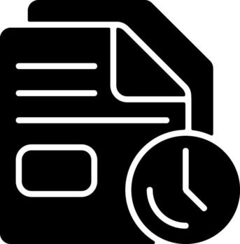 Cache or temp storage file Black Icon vector