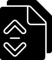 Combining files into one Black Icon vector