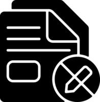 File that cannot be modified Black Icon vector