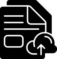 File stored as a backup copy Black Icon vector
