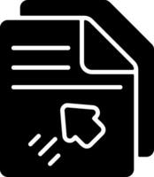 Drag and drop file UI action Black Icon vector