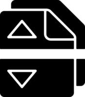 Divide or split a file Black Icon vector