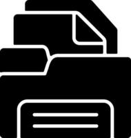 File located within a folder Black Icon vector