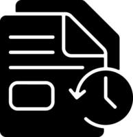Version control or document history Black Icon vector