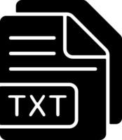 Plain text file Solid Black Icon vector