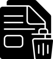 Trash or removed file Black Icon vector