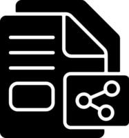 File shared with others Black Icon vector