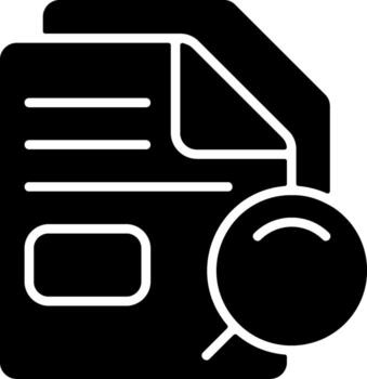 buscar o encontrar archivo funcionalidad negro icono vector