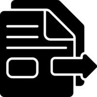 Duplicate or copy Solid Black Icon vector