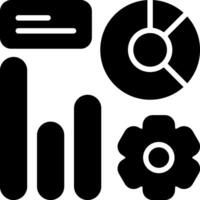 KPI Metrics Solid Black Icon vector