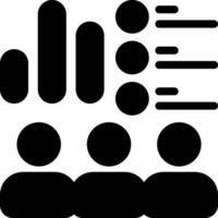 Customer Segmentation Solid Black Icon vector