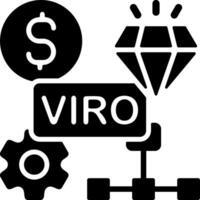 VRIO Framework Solid Black Icon vector