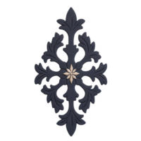 intrincado decorativo enfeite apresentando floral padrões e uma central estrela, adequado para Projeto projetos, tecido padrões, ou Como uma Projeto elemento em vários fundos. png