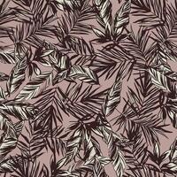 leaves of palm tree pattern background vector