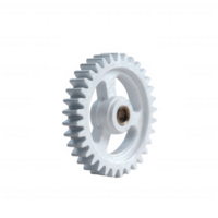 White gear component with sharp teeth against a transparent background, ideal for mechanical and industrial themes, symbolizing precision and engineering. png