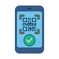 Qr code scanning process modern technology digital interaction urban environment close-up view efficient data access png