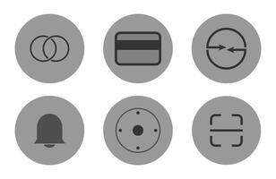 Scanning and notification icon create vector