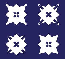 Four abstract shape design vector