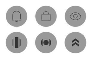 lock and eye icon with another icon design vector