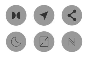 Message and link icon set design vector