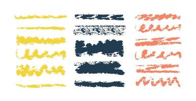 Swift wavy underlines. Lines by pen, pencil, marker. Color curves. strokes isolated on white background. vector