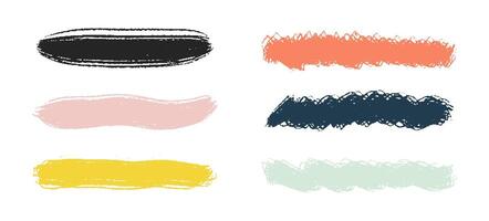 Swift wavy underlines. Lines by pen, pencil, marker. Pastel color curves. strokes isolated on white background. vector