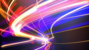Abstract night traffic loop video