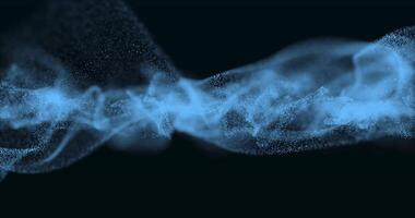 Metamorphoses of tissue from particles. Curls of colored smoke. Abstract wavy background.92 video