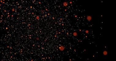 A swarm of particles spans from left to right. Abstract animation.91 video