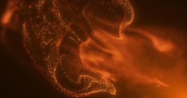 The flight of particles in a liquid. A drop of liquid. Abstract animation. 91 video