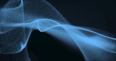 Metamorphoses of tissue from particles. Curls of colored smoke. Abstract wavy background.93 video