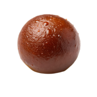A Single Gulab Jamun Sweet Ball Close Up Image Showing Texture and Glaze png