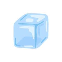 Ice cube, frozen water drink in block. Refreshing ice cube for drinking. Square ice cold temperature. illustration vector