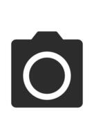 Simple camera icon. black graphic on white. Digital camera symbol. minimalist design vector