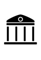Classical building icon representing institution or government vector