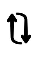 Reversible arrows icon, symbolizing refresh or exchange vector