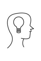 Symbol of thought and innovation. Creative intelligence new insights vector