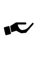 An open hand, offering or receiving. Simple illustration of a cupped palm vector
