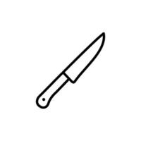 A simple line drawing of a knife, suitable for various culinary or design contexts. vector