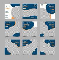 A set of six travel posters with different designs vector