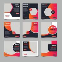 A set of four different social media banners vector