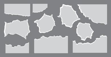 Set Realistic paper rips texture Background vector