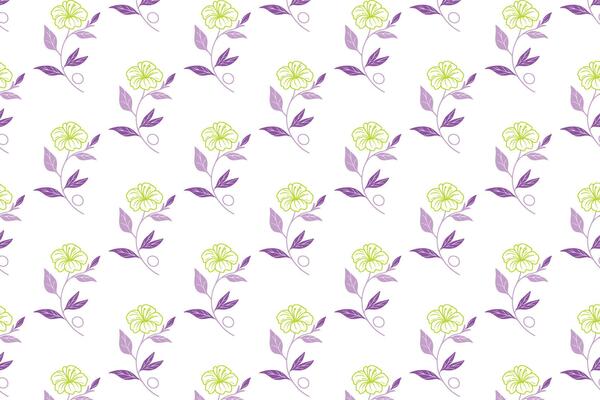 hand sketched one line floral pattern design with rose and cotton flower artwork for textile applications wrapping wallpaper pillow kitchen and clothing design