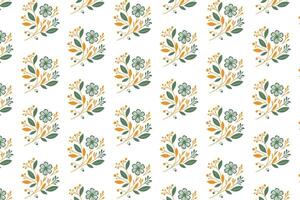 flower pattern design composed of minimal one line botanical drawings for pillow textile wrapping paper fashion wear kitchen fabric and wallpaper use vector
